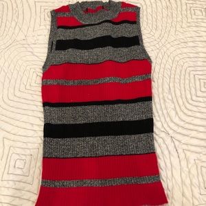 Sweater, sleeveless, striped, small